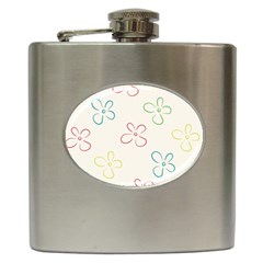 Flower Background Nature Floral Hip Flask (6 Oz) by Simbadda