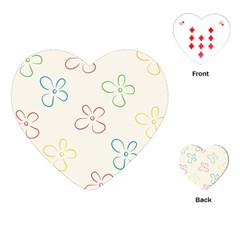 Flower Background Nature Floral Playing Cards (heart) 