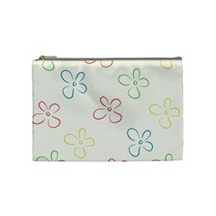 Flower Background Nature Floral Cosmetic Bag (medium)  by Simbadda