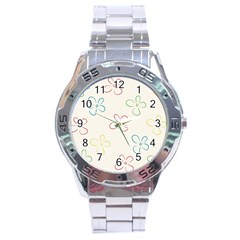 Flower Background Nature Floral Stainless Steel Analogue Watch by Simbadda