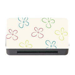 Flower Background Nature Floral Memory Card Reader With Cf by Simbadda