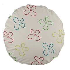 Flower Background Nature Floral Large 18  Premium Round Cushions by Simbadda