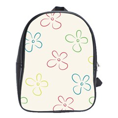 Flower Background Nature Floral School Bags (xl)  by Simbadda