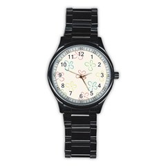 Flower Background Nature Floral Stainless Steel Round Watch by Simbadda