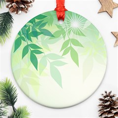 Spring Leaves Nature Light Ornament (round) by Simbadda