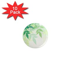 Spring Leaves Nature Light 1  Mini Magnet (10 Pack)  by Simbadda