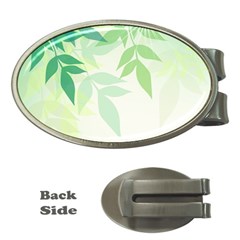 Spring Leaves Nature Light Money Clips (oval)  by Simbadda