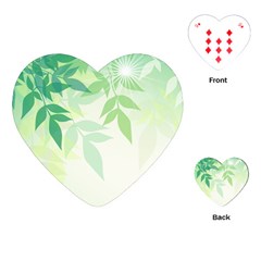 Spring Leaves Nature Light Playing Cards (heart) 