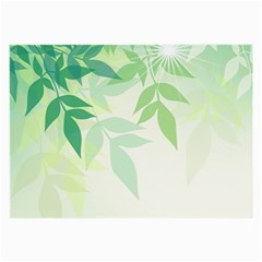 Spring Leaves Nature Light Large Glasses Cloth (2-side) by Simbadda