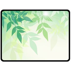 Spring Leaves Nature Light Fleece Blanket (large)  by Simbadda