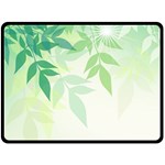 Spring Leaves Nature Light Fleece Blanket (Large)  80 x60  Blanket Front