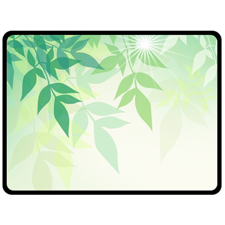 Spring Leaves Nature Light Fleece Blanket (Large) 