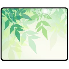 Spring Leaves Nature Light Fleece Blanket (medium)  by Simbadda