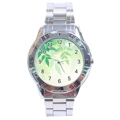 Spring Leaves Nature Light Stainless Steel Analogue Watch by Simbadda