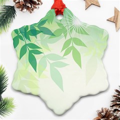 Spring Leaves Nature Light Ornament (snowflake)