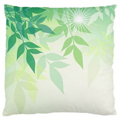 Spring Leaves Nature Light Large Cushion Case (one Side) by Simbadda