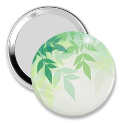 Spring Leaves Nature Light 3  Handbag Mirrors by Simbadda