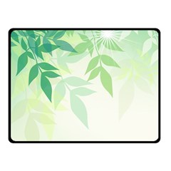 Spring Leaves Nature Light Double Sided Fleece Blanket (small) 