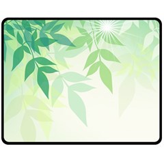 Spring Leaves Nature Light Double Sided Fleece Blanket (medium) 