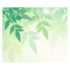 Spring Leaves Nature Light Double Sided Flano Blanket (small)  by Simbadda