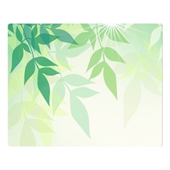 Spring Leaves Nature Light Double Sided Flano Blanket (large) 