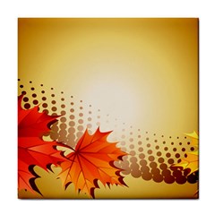 Background Leaves Dry Leaf Nature Tile Coasters by Simbadda