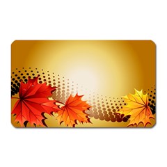 Background Leaves Dry Leaf Nature Magnet (rectangular) by Simbadda