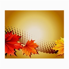 Background Leaves Dry Leaf Nature Small Glasses Cloth (2-side) by Simbadda