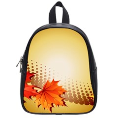 Background Leaves Dry Leaf Nature School Bags (small)  by Simbadda