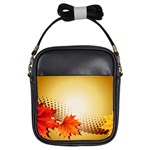 Background Leaves Dry Leaf Nature Girls Sling Bags Front