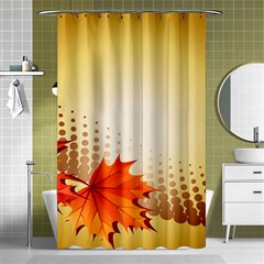 Background Leaves Dry Leaf Nature Shower Curtain 48  X 72  (small) 