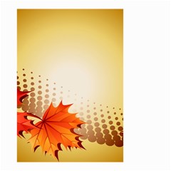 Background Leaves Dry Leaf Nature Small Garden Flag (two Sides) by Simbadda