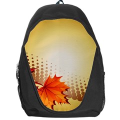 Background Leaves Dry Leaf Nature Backpack Bag by Simbadda