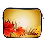 Background Leaves Dry Leaf Nature Apple iPad 2/3/4 Zipper Cases Front