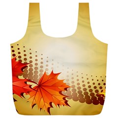 Background Leaves Dry Leaf Nature Full Print Recycle Bags (l)  by Simbadda