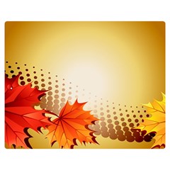 Background Leaves Dry Leaf Nature Double Sided Flano Blanket (medium) 