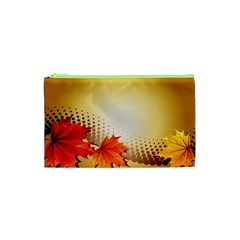 Background Leaves Dry Leaf Nature Cosmetic Bag (xs)