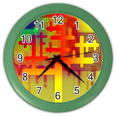 Binary Binary Code Binary System Color Wall Clocks by Simbadda