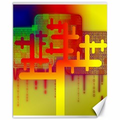 Binary Binary Code Binary System Canvas 11  X 14   by Simbadda