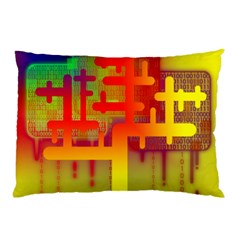 Binary Binary Code Binary System Pillow Case by Simbadda