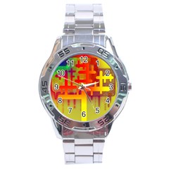 Binary Binary Code Binary System Stainless Steel Analogue Watch by Simbadda