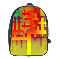 Binary Binary Code Binary System School Bags (xl)  by Simbadda