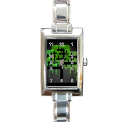 Binary Binary Code Binary System Rectangle Italian Charm Watch by Simbadda