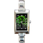 Binary Binary Code Binary System Rectangle Italian Charm Watch Front