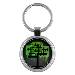 Binary Binary Code Binary System Key Chains (round)  by Simbadda