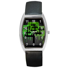 Binary Binary Code Binary System Barrel Style Metal Watch by Simbadda