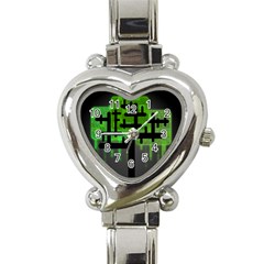 Binary Binary Code Binary System Heart Italian Charm Watch by Simbadda