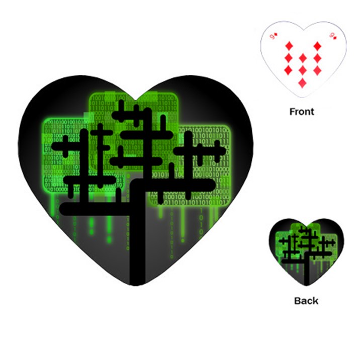 Binary Binary Code Binary System Playing Cards (Heart) 