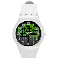 Binary Binary Code Binary System Round Plastic Sport Watch (m) by Simbadda