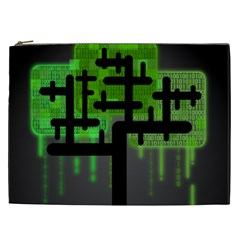 Binary Binary Code Binary System Cosmetic Bag (xxl)  by Simbadda